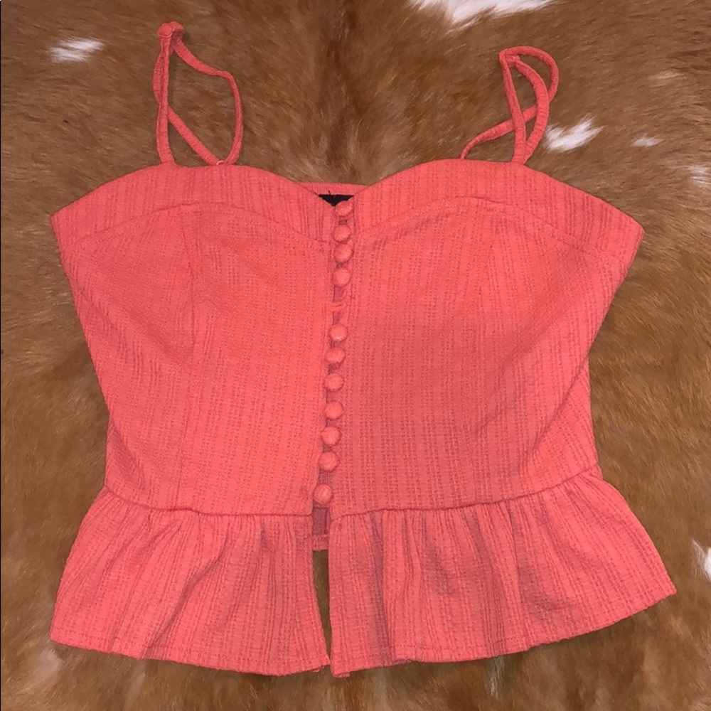 Orange crop top